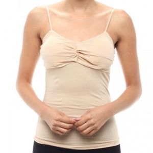 NWOT Nude Tan Twist Front Cami Tank Top